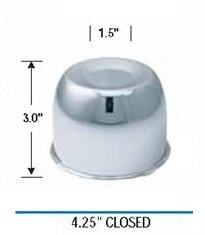 Picture of Gorilla Automotive HC202STA Push Through Hub Cover 4.25" Chrome Plated Steel