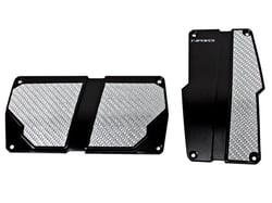 Picture of NRG Innovations PDL-150BK Brushed Aluminum Sport Pedal Pads Black with Silver Carbon MT