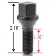 Picture of Gorilla Automotive 17179BC Conical Seat Lug Bolt 12mm x 1.50 Thread 17mm Hex Black