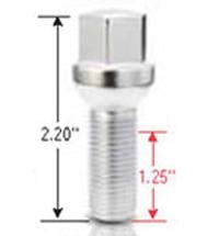 Picture of Gorilla Automotive 18020 Ball Seat Lug Bolt 14mm x 1.50 Thread 17mm Hex Chrome