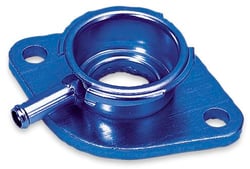 Picture of Moroso 63465 Bolt-On Stamped Aluminum Radiator Filler Neck - Blue Anodized