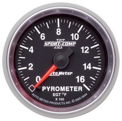 Picture of AutoMeter 3644 Sport-Comp 2-1/16" Digital Pyrometer EGT Gauge Kit 0-1600°F
