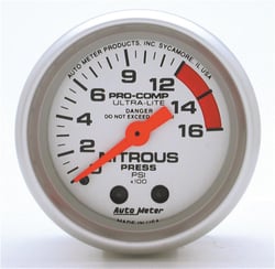 Picture of AutoMeter 4328 Ultra-Lite Mechanical Nitrous Pressure Gauge 2-1/16" 0-2000 PSI